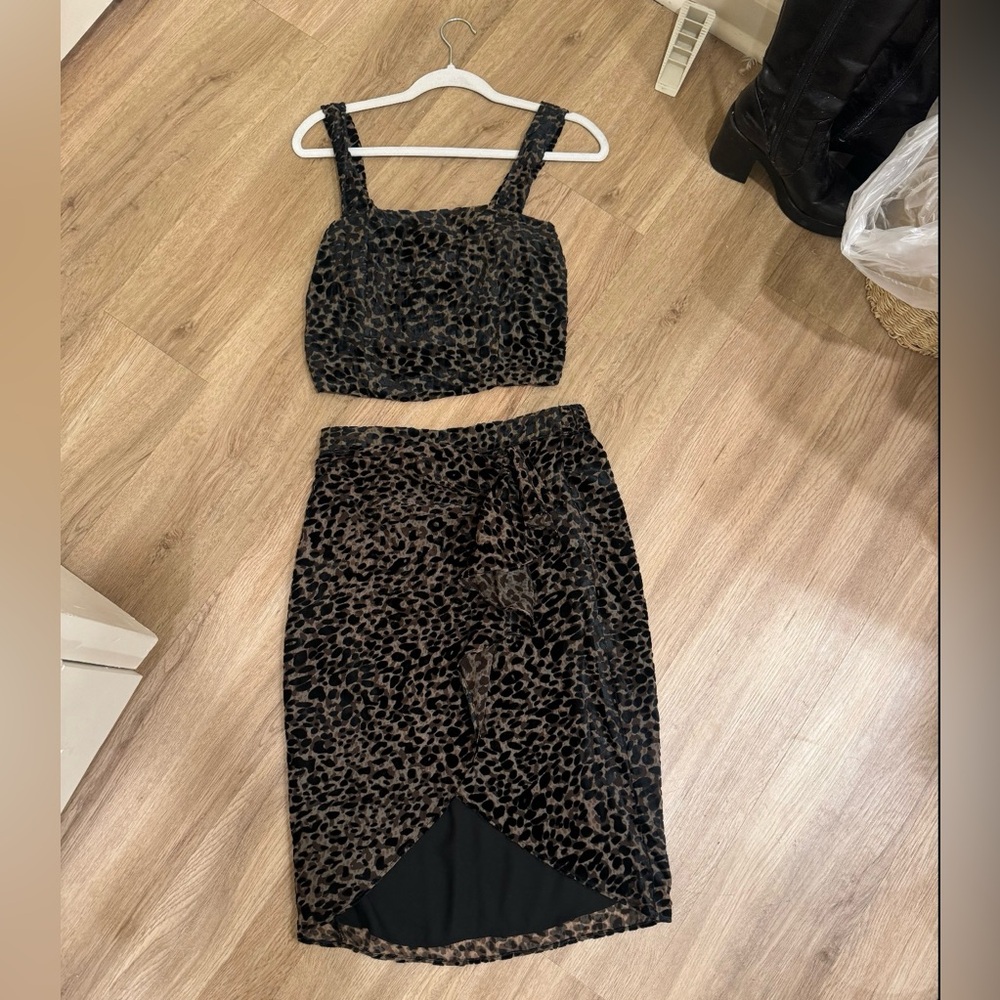 Rachel Zoe Cheetah Midi Set NWT